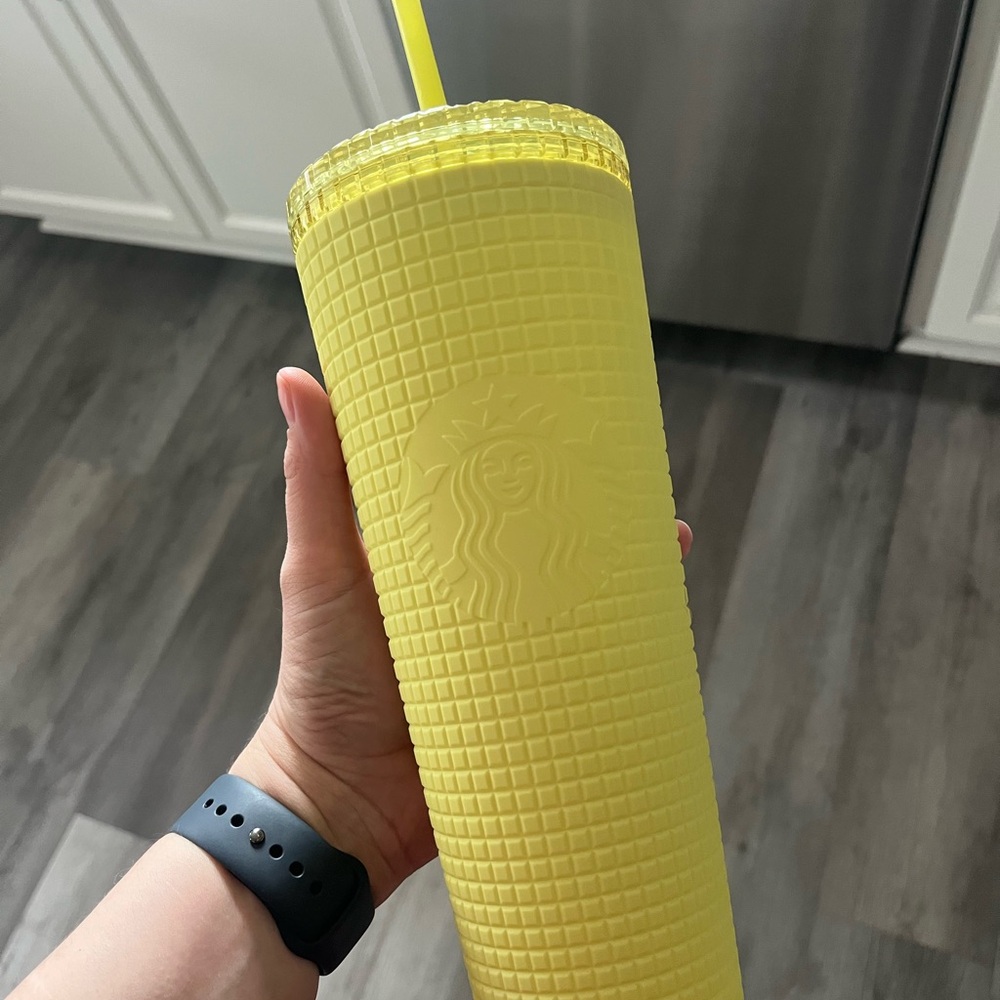 Starbucks Yellow Textured Tumbler